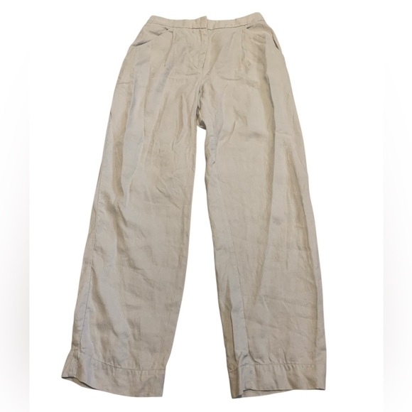 Wilfred Pants - Aritzia Wilfred Effortless Linen Wide Leg Pants 4 Light Blue